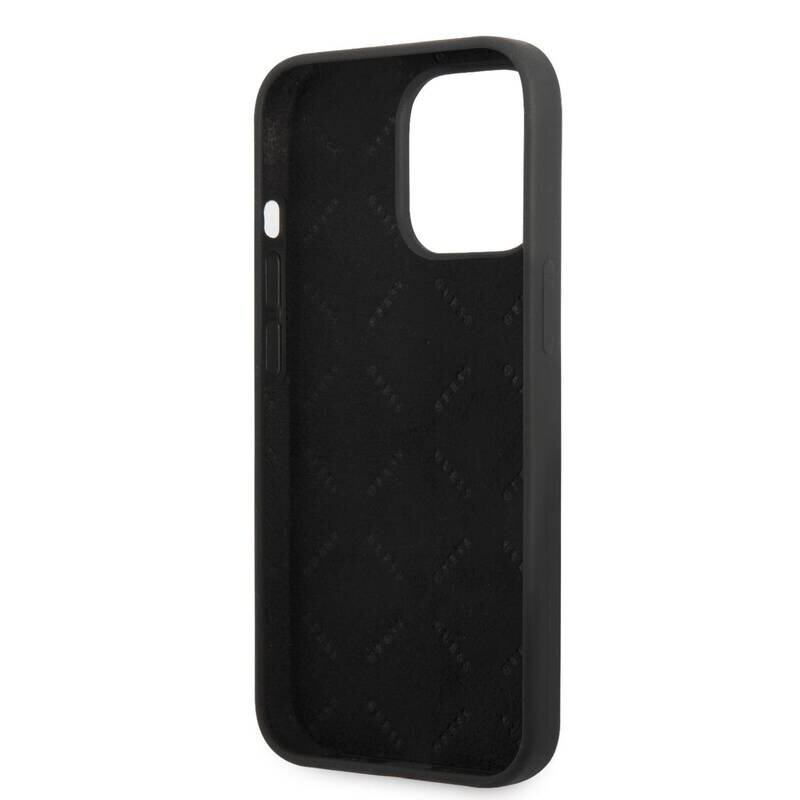 iPhone 13 PRO juoda GUESS nugarėlė GUHCP13LS4LK 1