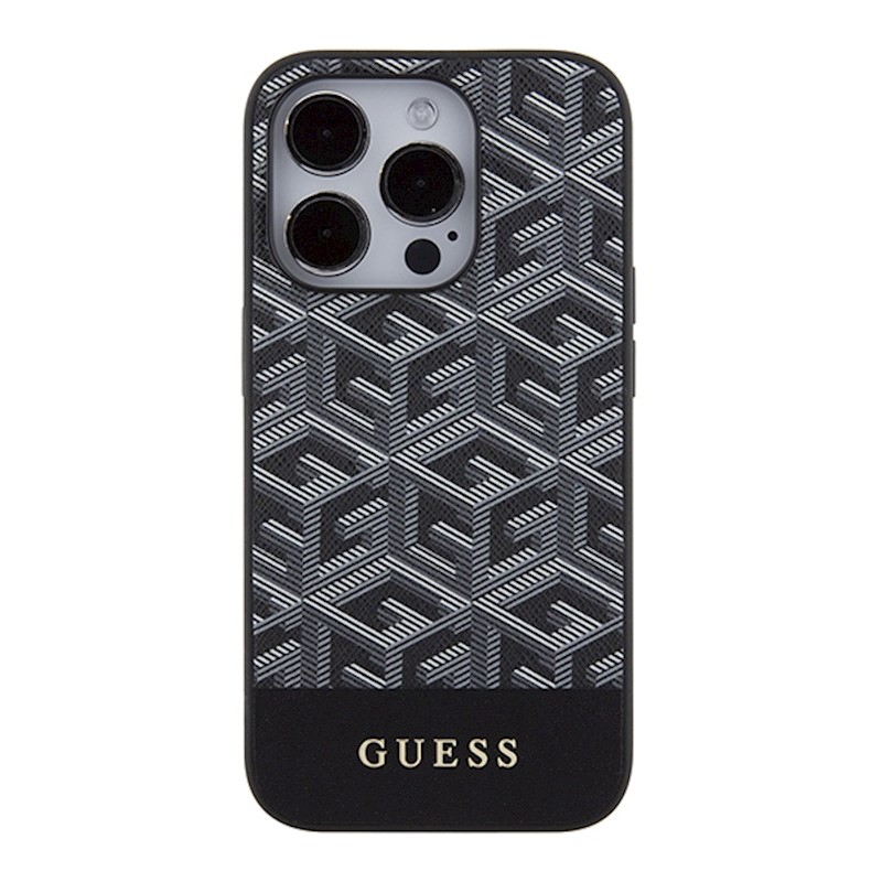 iPhone 14 PRO MAX black Magsafe GCube Stripes GUESS nugarėlė