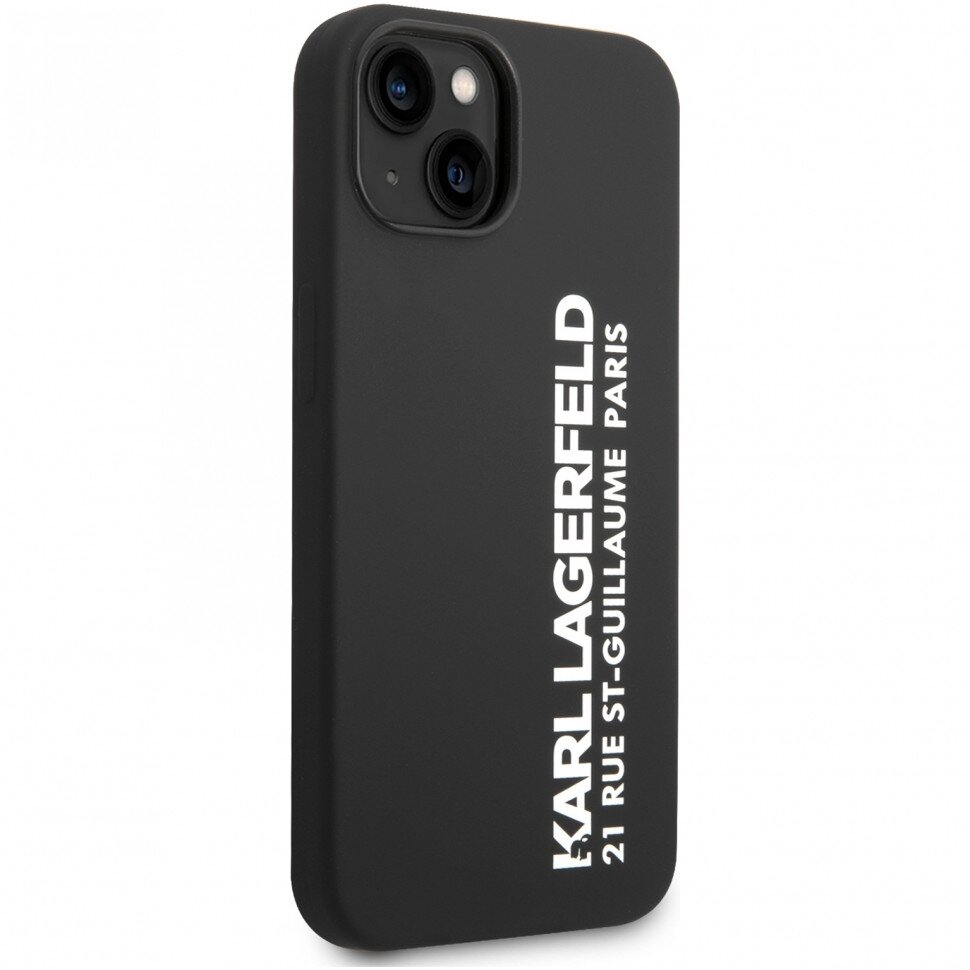 iPhone 14/13 juoda KARL LAGERFELD nugarėlė KLHCP14SSRSGVTK