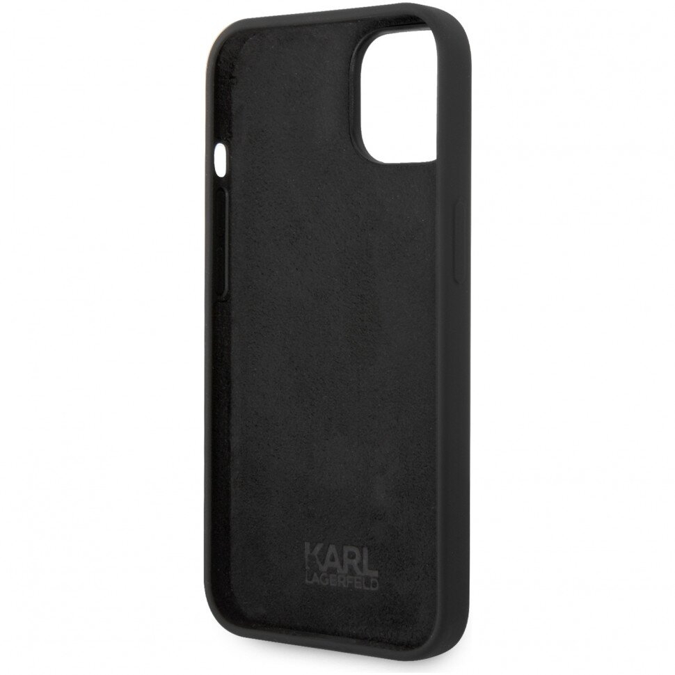 iPhone 14/13 juoda KARL LAGERFELD nugarėlė KLHCP14SSRSGVTK 2