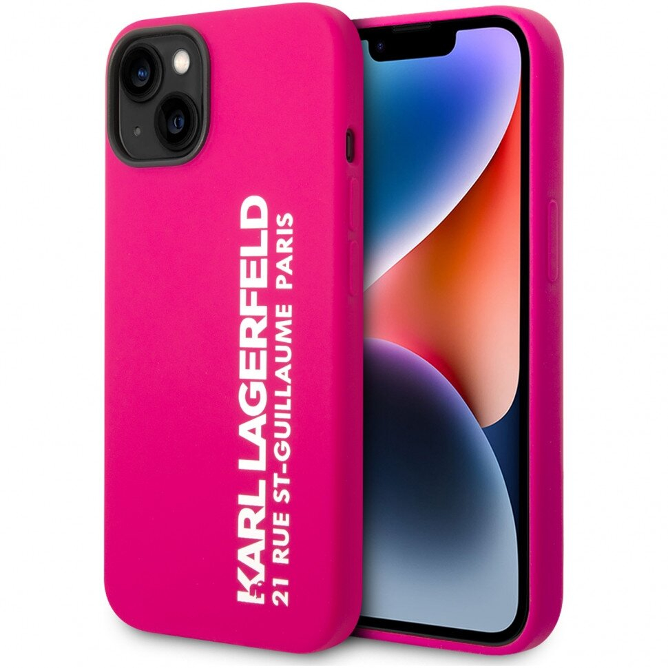 iPhone 14/13 neo rožinė KARL LAGERFELD nugarėlė KLHCP14SSRSGVTF