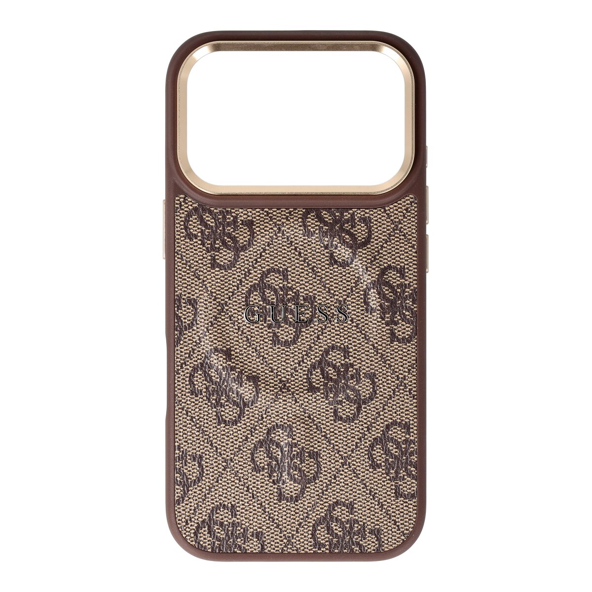 iPhone 17 PRO MAX brown MagSafe PU Embossed Classic 4G GUESS nugarėlė