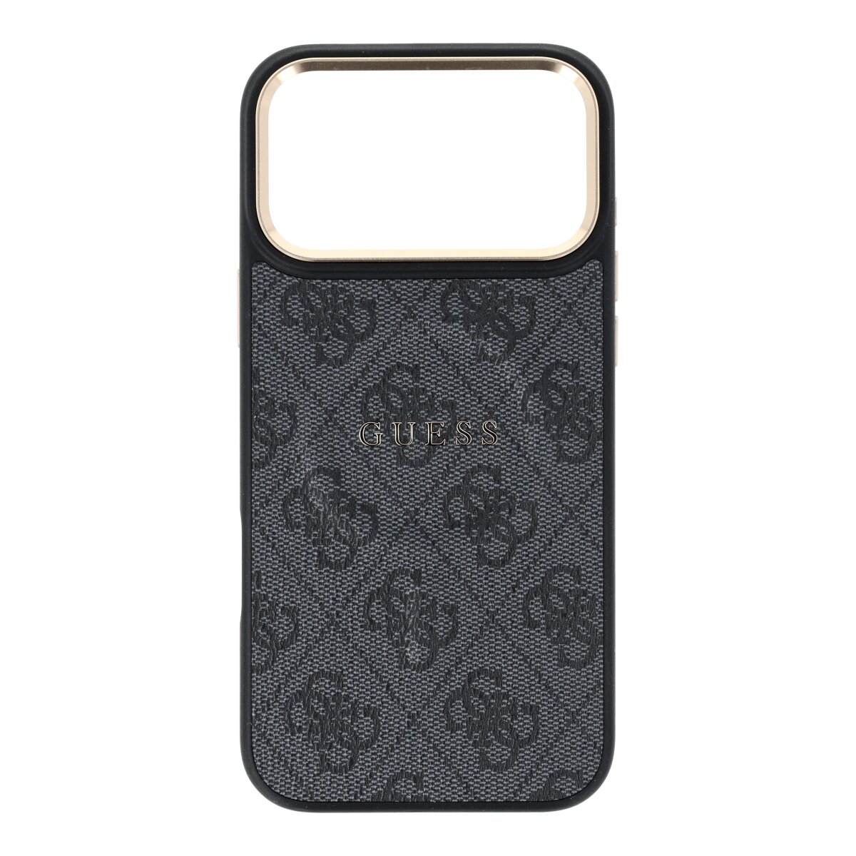 iPhone 18 PRO / 17 PRO black MagSafe PU Embossed Classic 4G GUESS nugarėlė