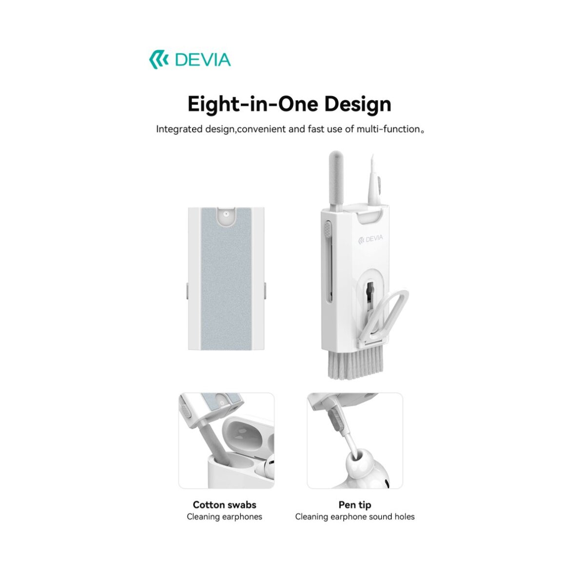 Įrankis mob. prietaisų valymui 8 in 1 DEVIA 3 Įrankis mob. prietaisų valymui 8 in 1 DEVIA 3