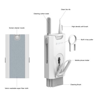 Įrankis mob. prietaisų valymui 8 in 1 DEVIA 2 Įrankis mob. prietaisų valymui 8 in 1 DEVIA 2