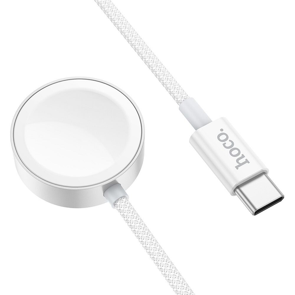 Išmaniojo laikrodžio įkrovimo laidas white HOCO USB-C 2.5W Samsung + Apple CW59 1