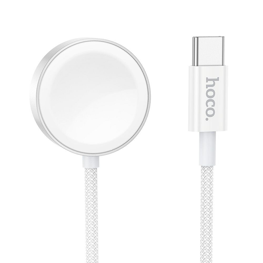 Išmaniojo laikrodžio įkrovimo laidas white HOCO USB-C 2.5W Samsung + Apple CW59