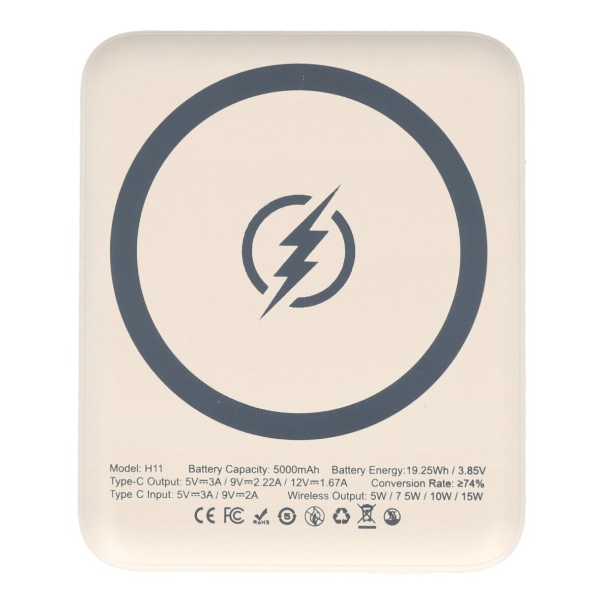 Išorinė baterija beige ISTYLE MINI 5000mAh 15W Wireless + Type-C IS-H11 Išorinė baterija beige ISTYLE MINI 5000mAh 15W Wireless + Type-C IS-H11