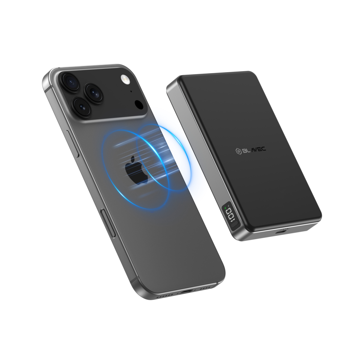 Išorinė baterija black BLAVEC 2 in 1 BJ-05 10.000mAh Qi2.2 25W + PD 45W PBBJ05-QI22MC10B 6