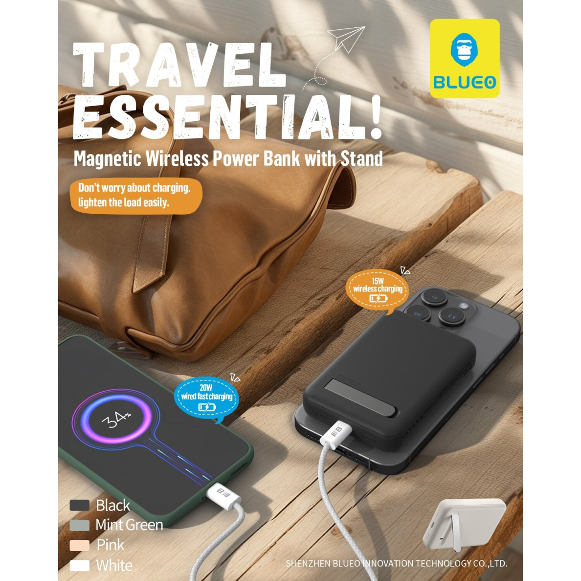 Išorinė baterija black BLUEO Magsafe 10.000mAh 7 Išorinė baterija black BLUEO Magsafe 10.000mAh 7