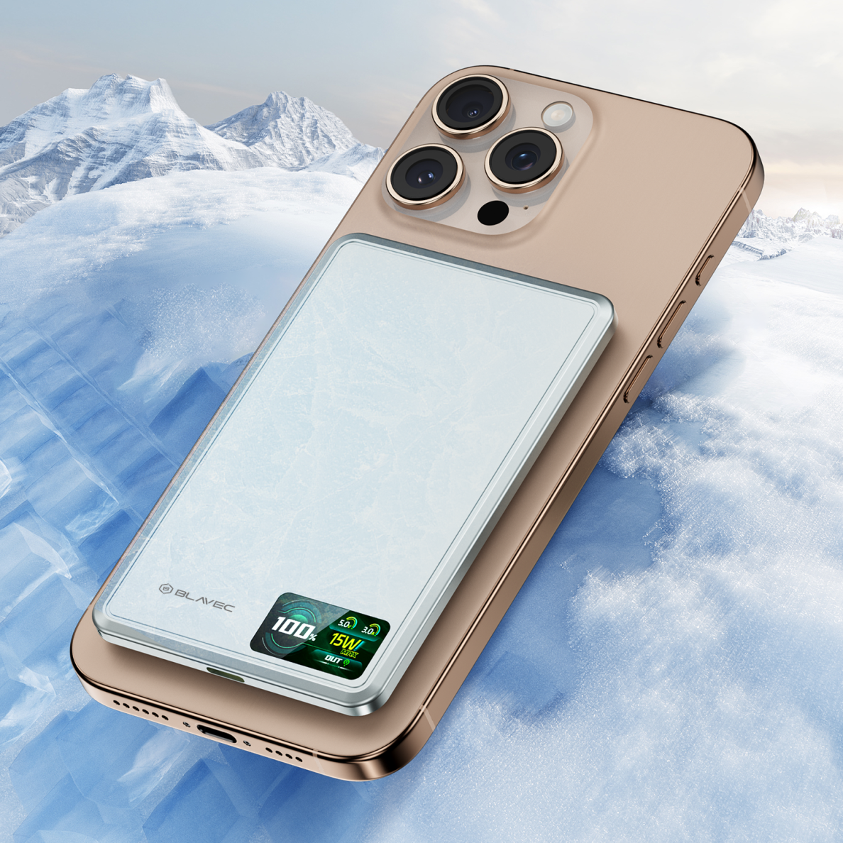 Išorinė baterija grey BLAVEC 3 in 1 Slim 10.000mAh 22.5W Type-C + MagSafe PBBJ03-MC10G 12