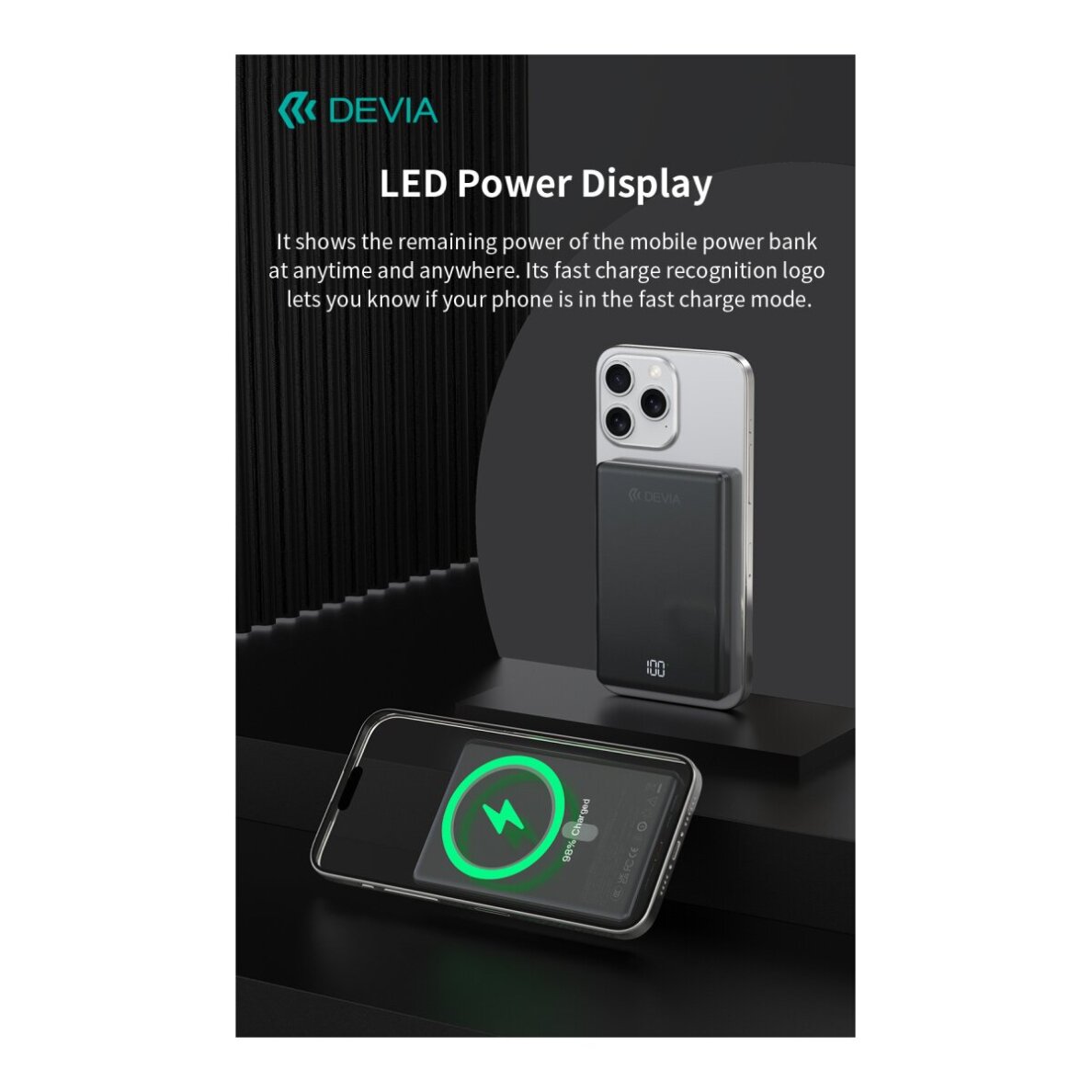 Išorinė baterija grey DEVIA 5000mAh PD 20W EP190 12 Išorinė baterija grey DEVIA 5000mAh PD 20W EP190 12