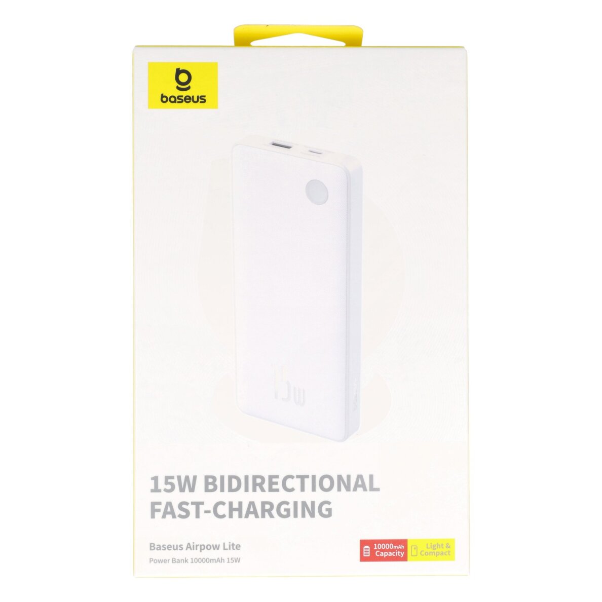 Išorinė baterija LiPo BASEUS Airpow Lite white 10000mAh 15W + USB-C P10067500213-00 3 Išorinė baterija LiPo BASEUS Airpow Lite white 10000mAh 15W + USB-C P10067500213-00 3
