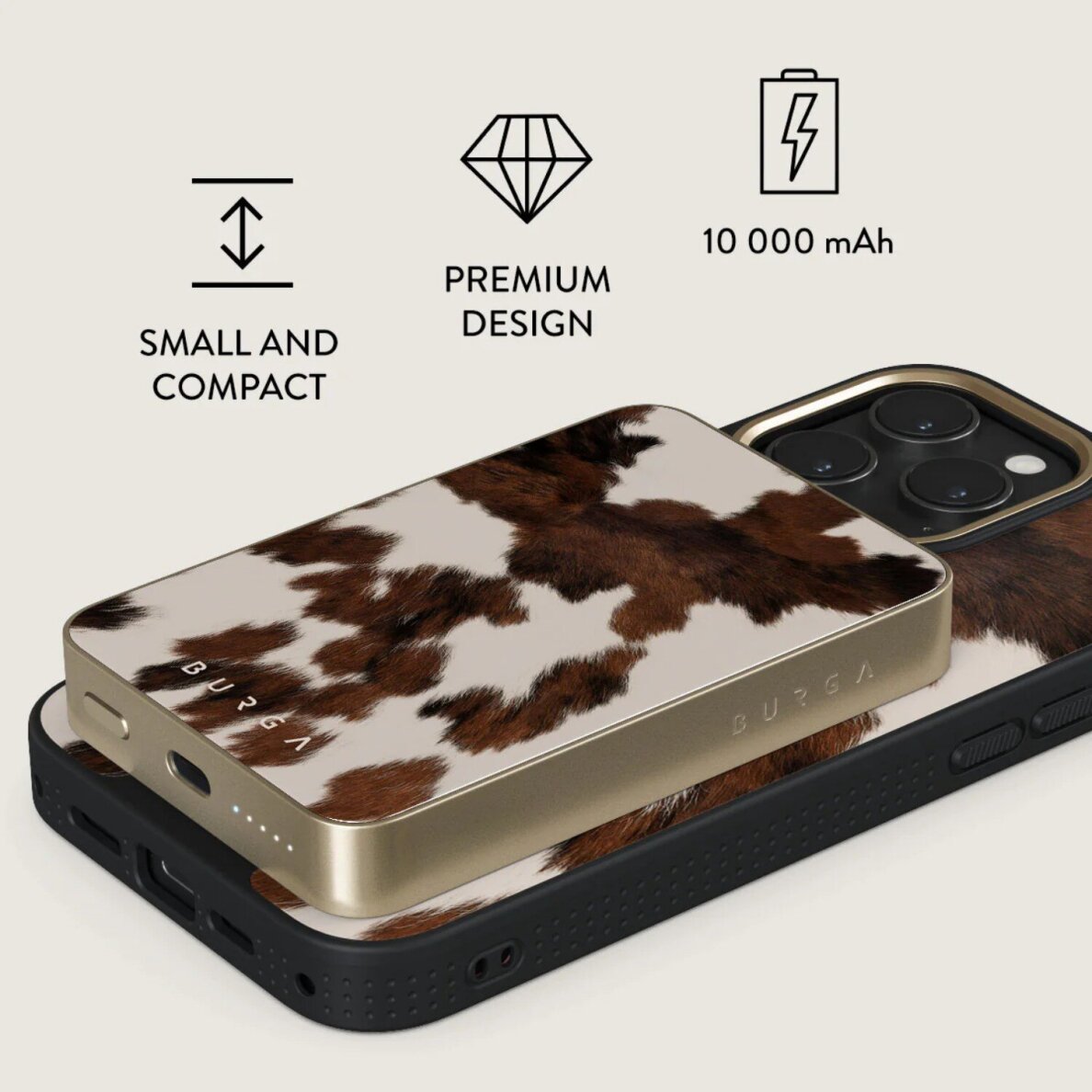 Išorinė baterija MagSafe Celestial Gunmetal BURGA 10000mAh 1 Išorinė baterija MagSafe Celestial Gunmetal BURGA 10000mAh 1