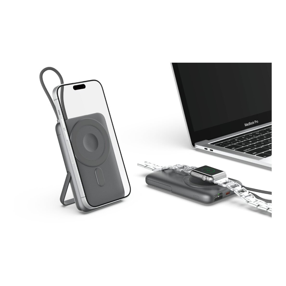 Išorinė baterija Magsafe grey DEVIA 4 in 1 Cable 10000mAh PD 22.5W EP203 5 Išorinė baterija Magsafe grey DEVIA 4 in 1 Cable 10000mAh PD 22.5W EP203 5