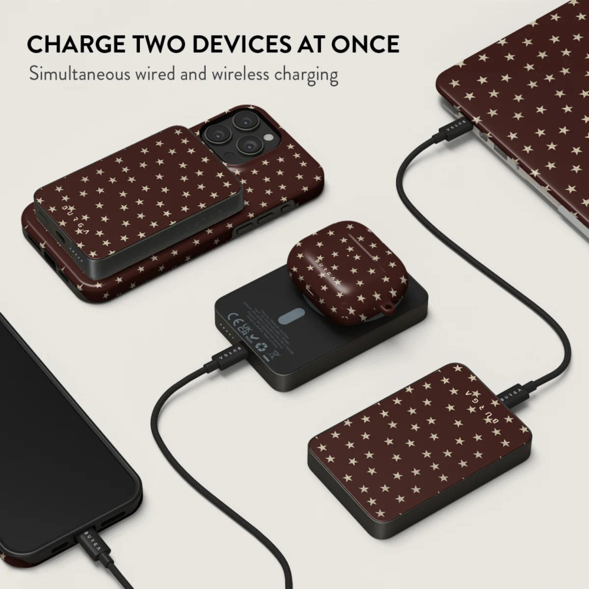 Išorinė baterija Magsafe Wonderland Gunmetal BURGA 5000mAh 5