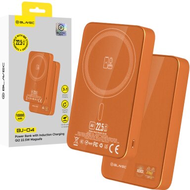 Išorinė baterija orange BLAVEC 3 in 1 Slim Glass BJ-04 10.000mAh 22.5W Type-C + MagSafe PBBJ04-MC10O Išorinė baterija orange BLAVEC 3 in 1 Slim Glass BJ-04 10.000mAh 22.5W Type-C + MagSafe PBBJ04-MC10O