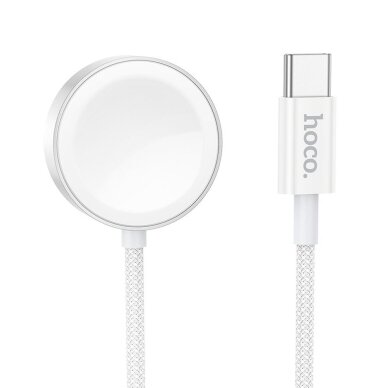 Išmaniojo laikrodžio įkrovimo laidas white HOCO USB-C 2.5W Samsung + Apple CW59