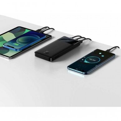 Išorinė baterija Bipow Overseas Baseus juoda 10000mAh 15W PPBD050001 16
