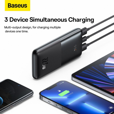Išorinė baterija Bipow Pro Baseus juoda 10000mAh 22,5W PPBD040001 13
