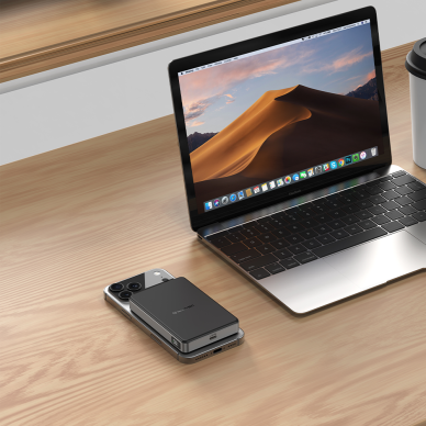 Išorinė baterija black BLAVEC 2 in 1 BJ-05 10.000mAh Qi2.2 25W + PD 45W PBBJ05-QI22MC10B 10