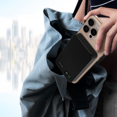 Išorinė baterija black BLAVEC 3 in 1 Slim Glass BJ-04 10.000mAh 22.5W Type-C + MagSafe PBBJ04-MC10B 4