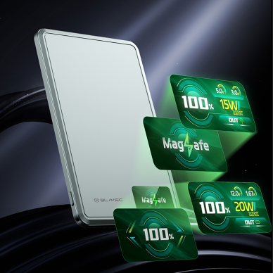 Išorinė baterija grey BLAVEC 3 in 1 Slim 10.000mAh 22.5W Type-C + MagSafe PBBJ03-MC10G 11