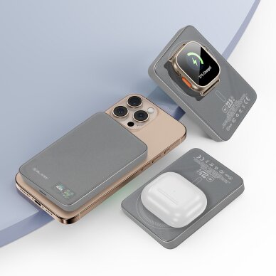 Išorinė baterija grey BLAVEC 3 in 1 Slim Glass BJ-04 10.000mAh 22.5W Type-C + MagSafe PBBJ04-MC10G 5