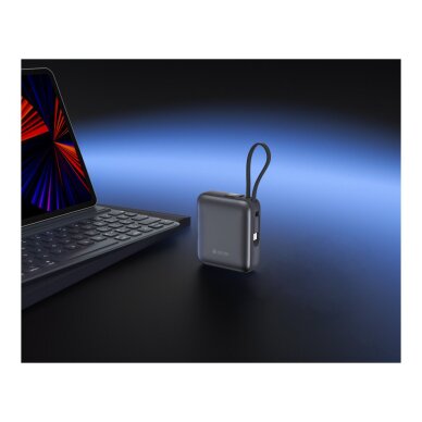 Išorinė baterija grey DEVIA Built-in Cable10.000mAh PD 35W EP206 11 Išorinė baterija grey DEVIA Built-in Cable10.000mAh PD 35W EP206 11