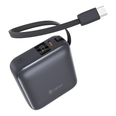 Išorinė baterija grey DEVIA Built-in Cable10.000mAh PD 35W EP206 1 Išorinė baterija grey DEVIA Built-in Cable10.000mAh PD 35W EP206 1