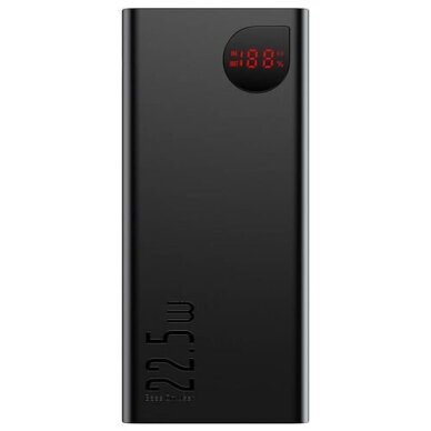 Išorinė baterija LiPo BASEUS ADAMAN black 20000mAh 22.5W 2xUSB + TYPE-C PPAD070101 1
