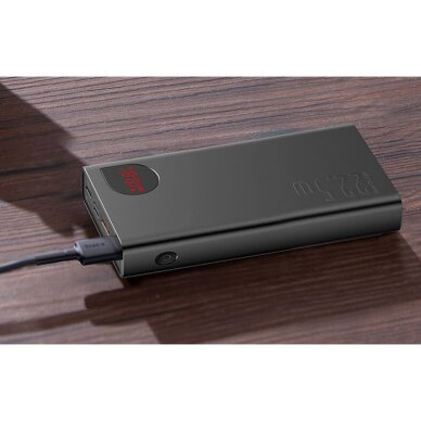 Išorinė baterija LiPo BASEUS ADAMAN black 20000mAh 22.5W 2xUSB + TYPE-C PPAD070101 5