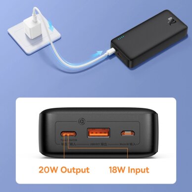 Išorinė baterija LiPo BASEUS Airpow black 20000mAh 20W USB + TYPE-C P10022804113-00 3