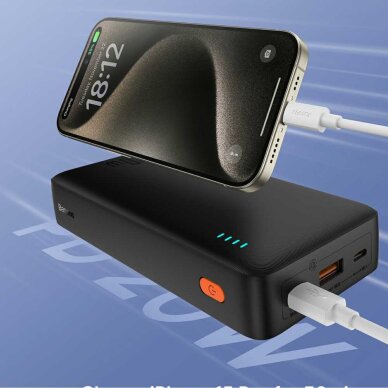 Išorinė baterija LiPo BASEUS Airpow black 20000mAh 20W USB + TYPE-C P10022804113-00 6