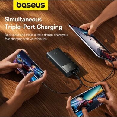 Išorinė baterija LiPo BASEUS Star-Lord black 30000mAh 30W 2xUSB + TYPE-C P10022905113-00 8