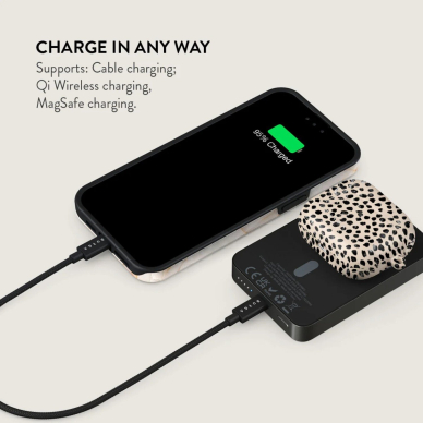 Išorinė baterija Magsafe Almond Latte Gunmetal BURGA 5000mAh 2