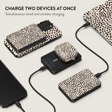 Išorinė baterija Magsafe Almond Latte Gunmetal BURGA 5000mAh 3