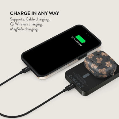 Išorinė baterija Magsafe BFF Gunmetal BURGA 5000mAh 3