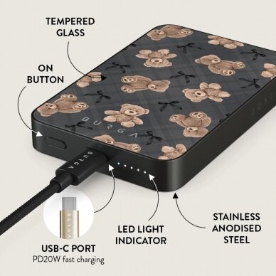 Išorinė baterija Magsafe BFF Gunmetal BURGA 5000mAh 4