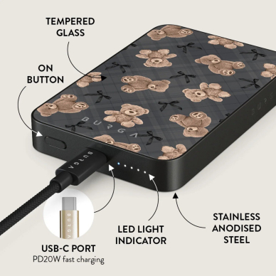 Išorinė baterija Magsafe BFF Gunmetal BURGA 5000mAh 4