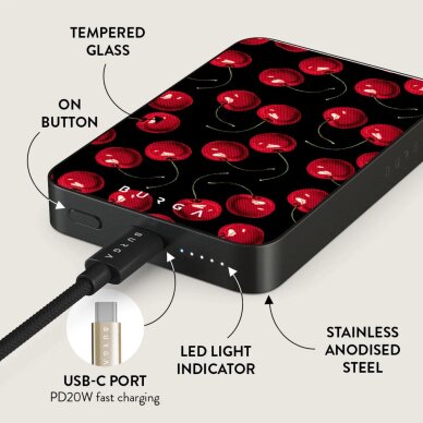 Išorinė baterija Magsafe Cherrybomb Gunmetal BURGA 10000mAh 4