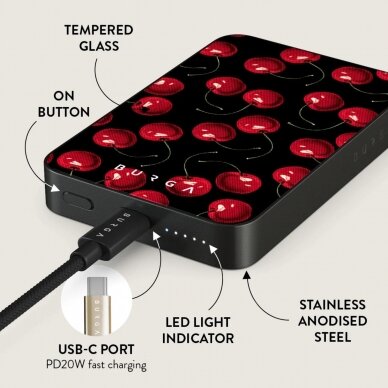 Išorinė baterija Magsafe Cherrybomb Gunmetal BURGA 5000mAh 4