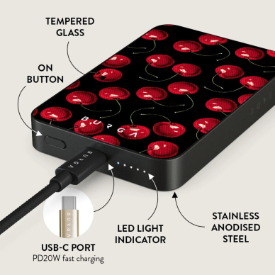 Išorinė baterija Magsafe Cherrybomb Gunmetal BURGA 5000mAh 4
