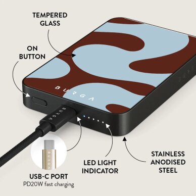 Išorinė baterija Magsafe Core Gunmetal BURGA 10000mAh 1