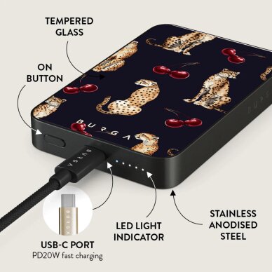 Išorinė baterija Magsafe Cougar Gunmetal BURGA 10000mAh 2 Išorinė baterija Magsafe Cougar Gunmetal BURGA 10000mAh 2