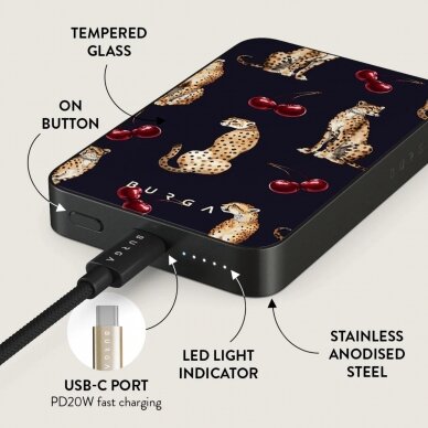 Išorinė baterija Magsafe Cougar Gunmetal BURGA 5000mAh 4
