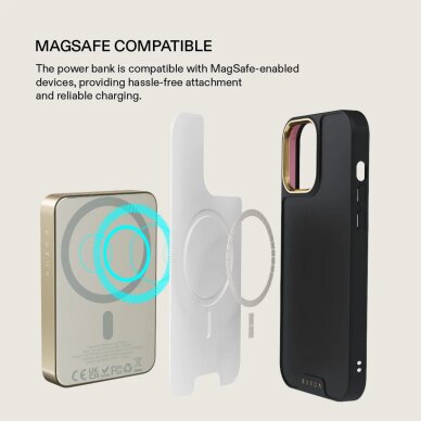 Išorinė baterija MagSafe Mirror Cougar Gunmetal BURGA 10000mAh 2