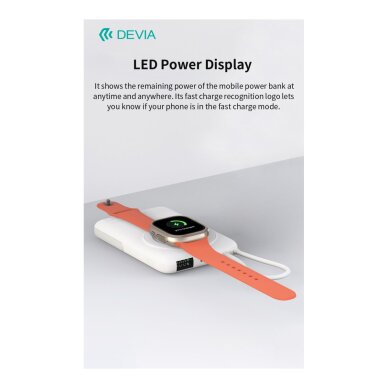 Išorinė baterija Magsafe silver DEVIA 4 in 1 Cable 10000mAh PD 22.5W EP203 3
