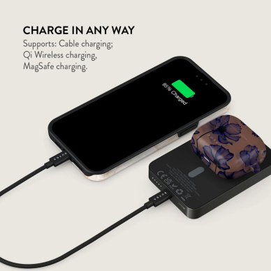 Išorinė baterija Magsafe Velvet Night Gunmetal BURGA 5000mAh 2