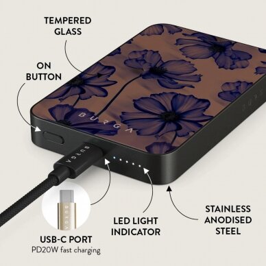 Išorinė baterija Magsafe Velvet Night Gunmetal BURGA 5000mAh 4